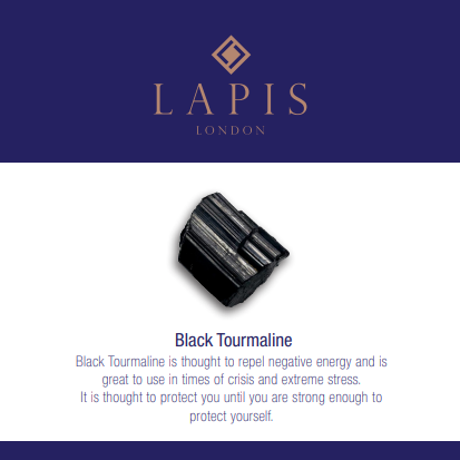 The Square Black Tourmaline Gemstone Hoop Earrings - Sterling Silver
