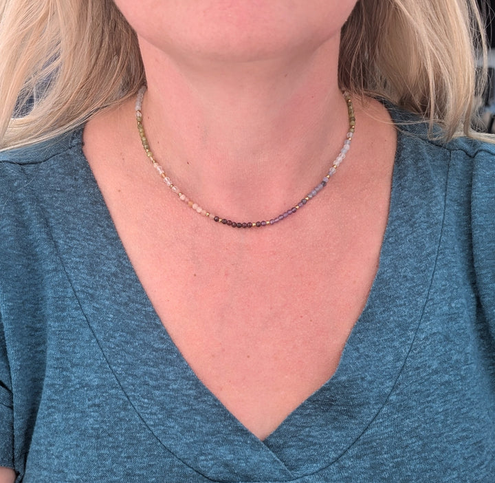 chakra energy balance gemstone necklace