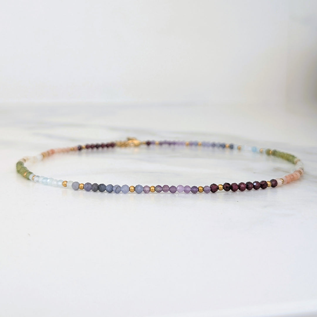 chakra energy balance gemstone necklace