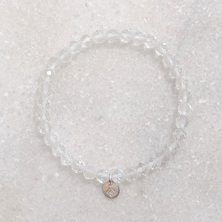 Clear quartz children's gemstone bracelet
