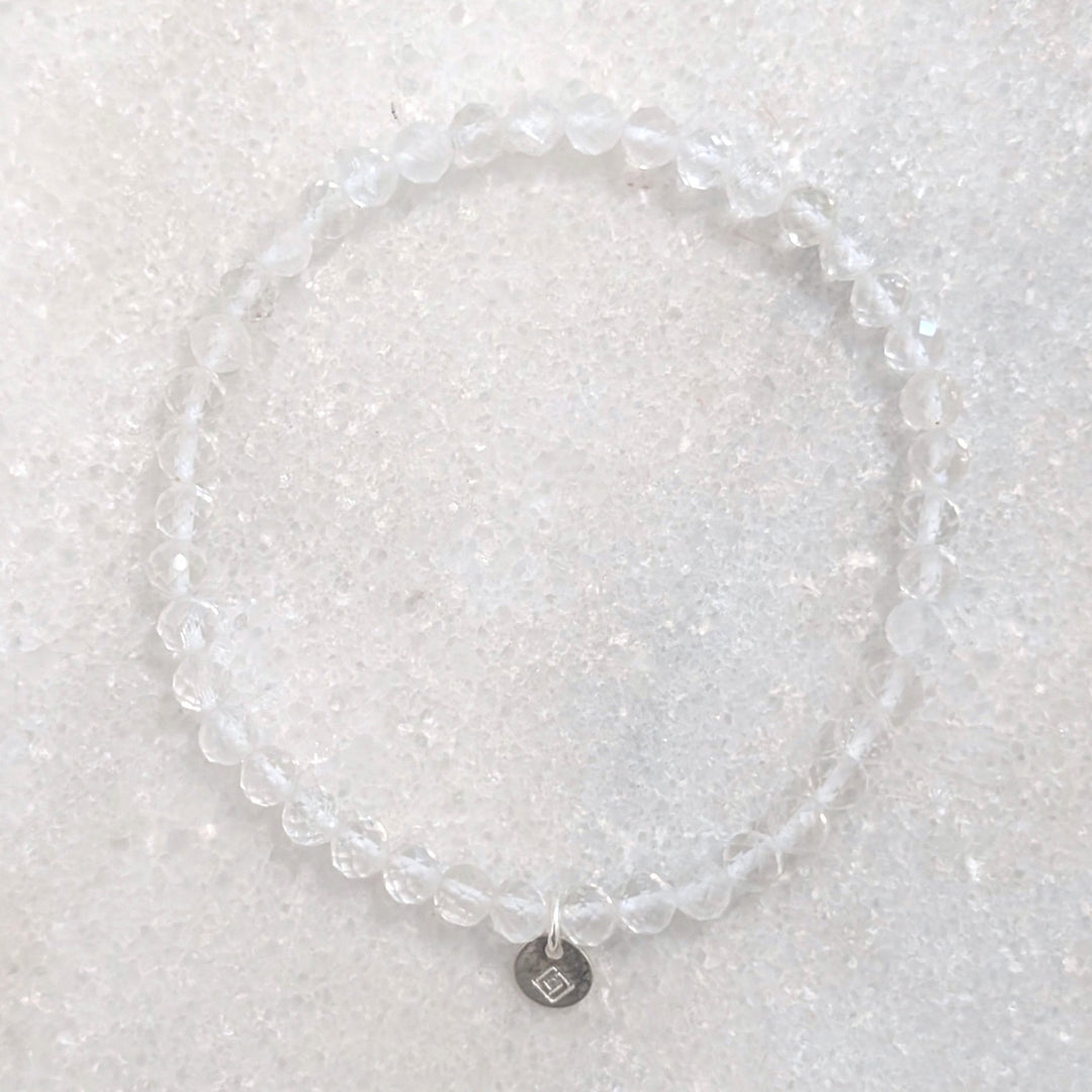 clear quartz gemstone bracelet 
