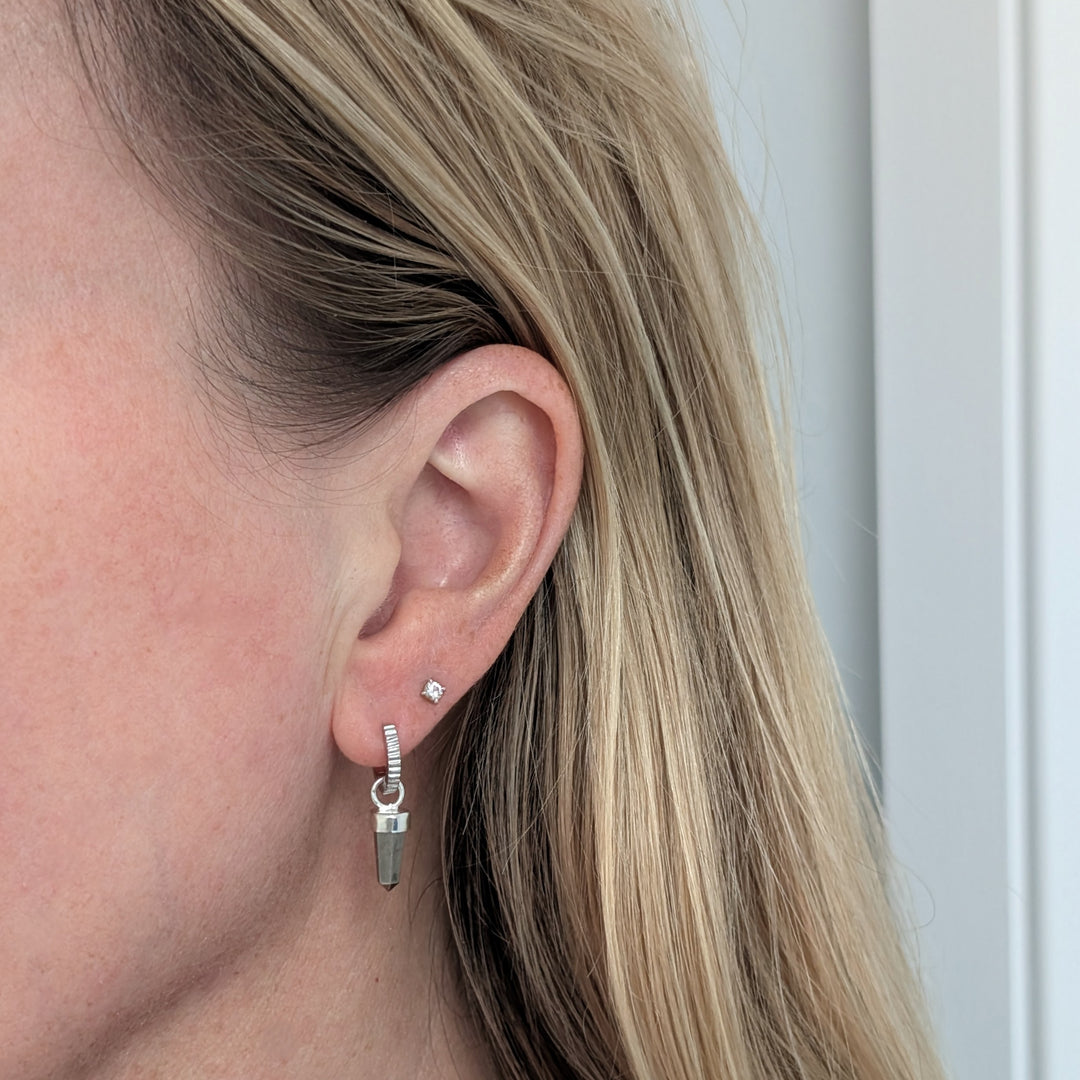 The En Pointe Pyrite Earrings
