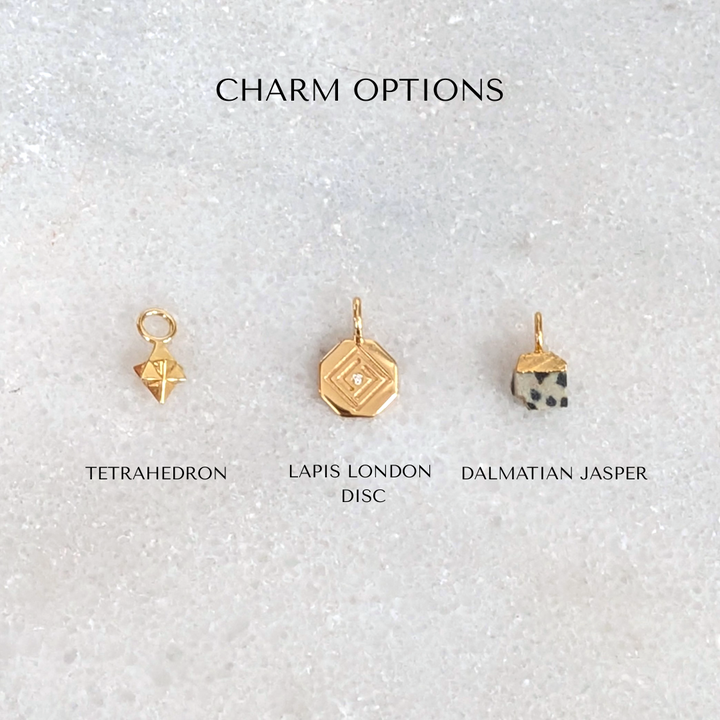 gold gemstone charm options