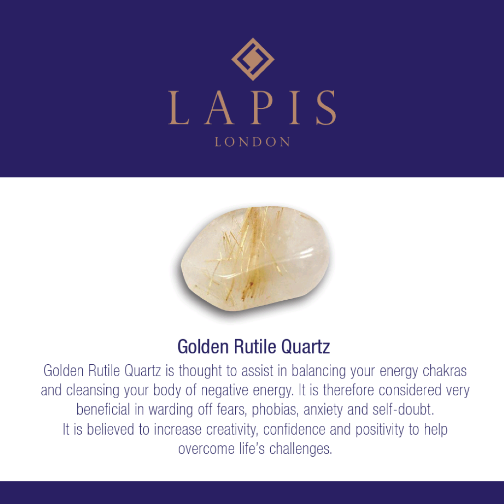 Golden Rutile Quartz gemstone meaning card
