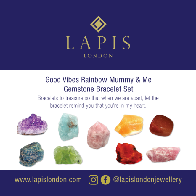 Good Vibes Rainbow "Mummy & Me" Gemstone Bracelet Set