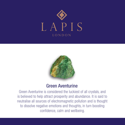 Lapis London green aventurine gemstone meaning card 