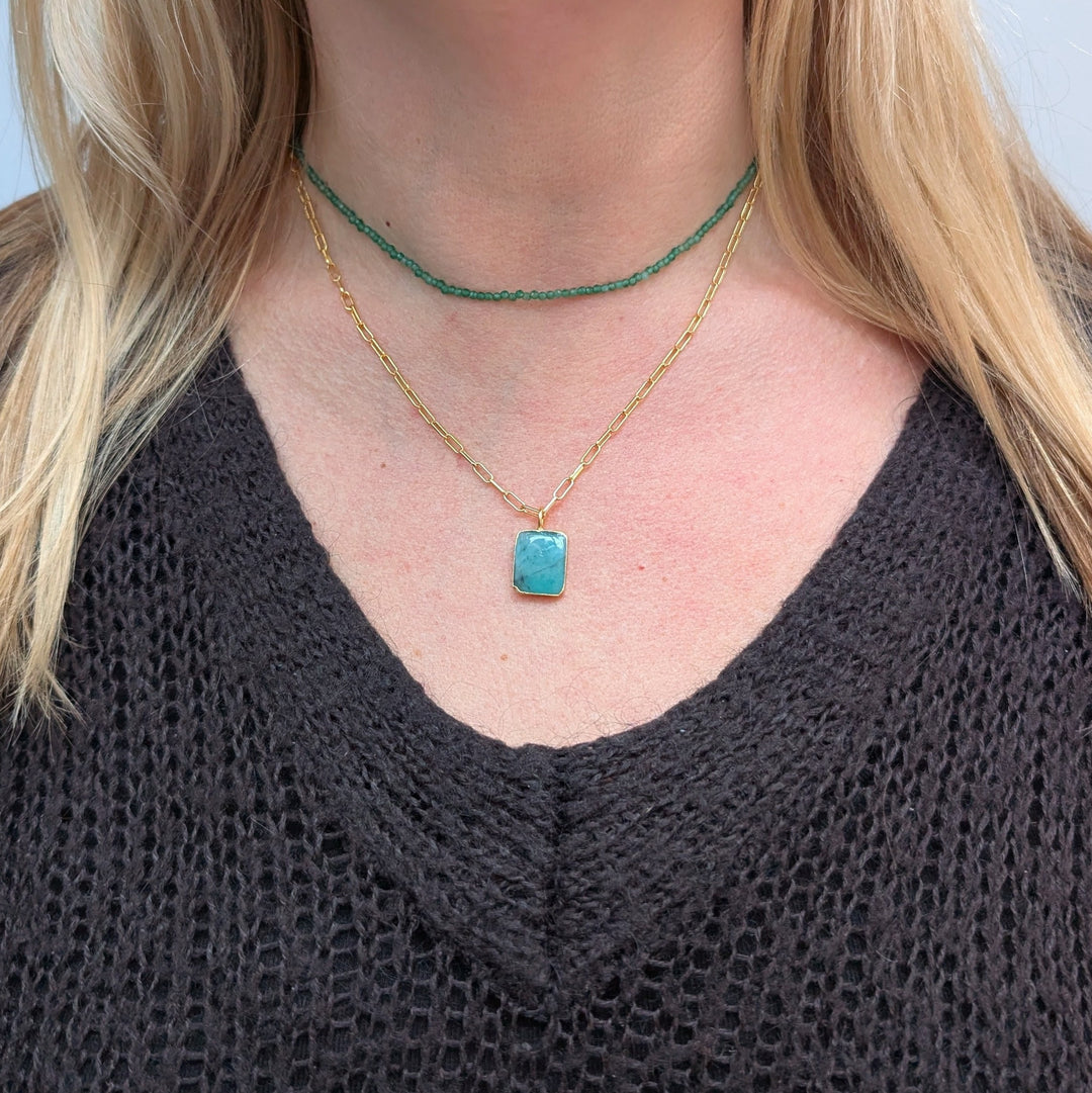 The Rectangle Amazonite Necklace