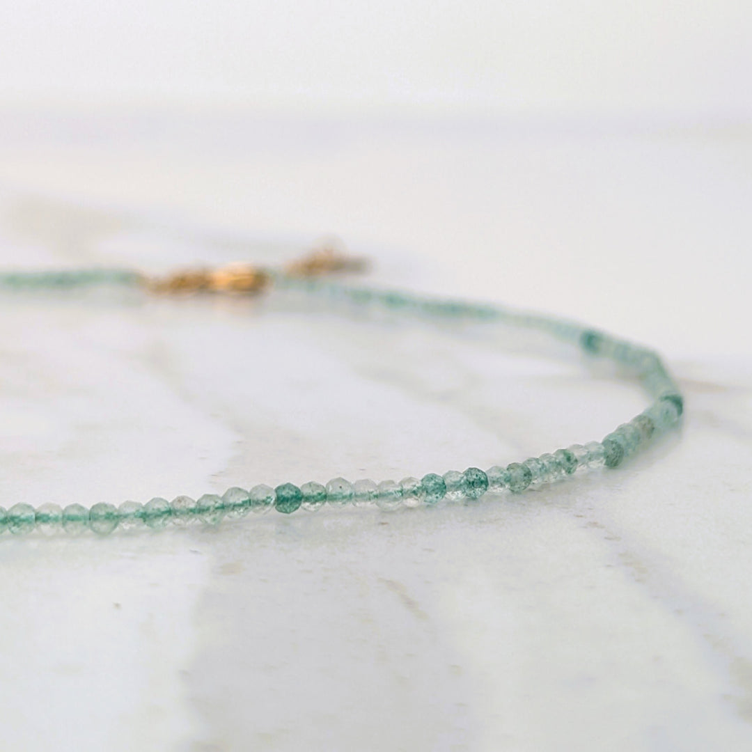 green aventurine gemstone beaded necklace 