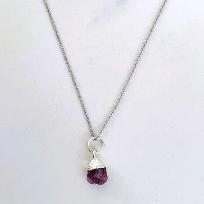 Ruby July birthstone necklace
