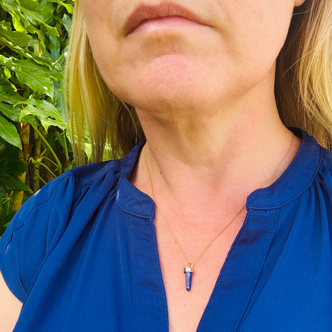 The En Pointe Lapis Lazuli Gemstone Necklace