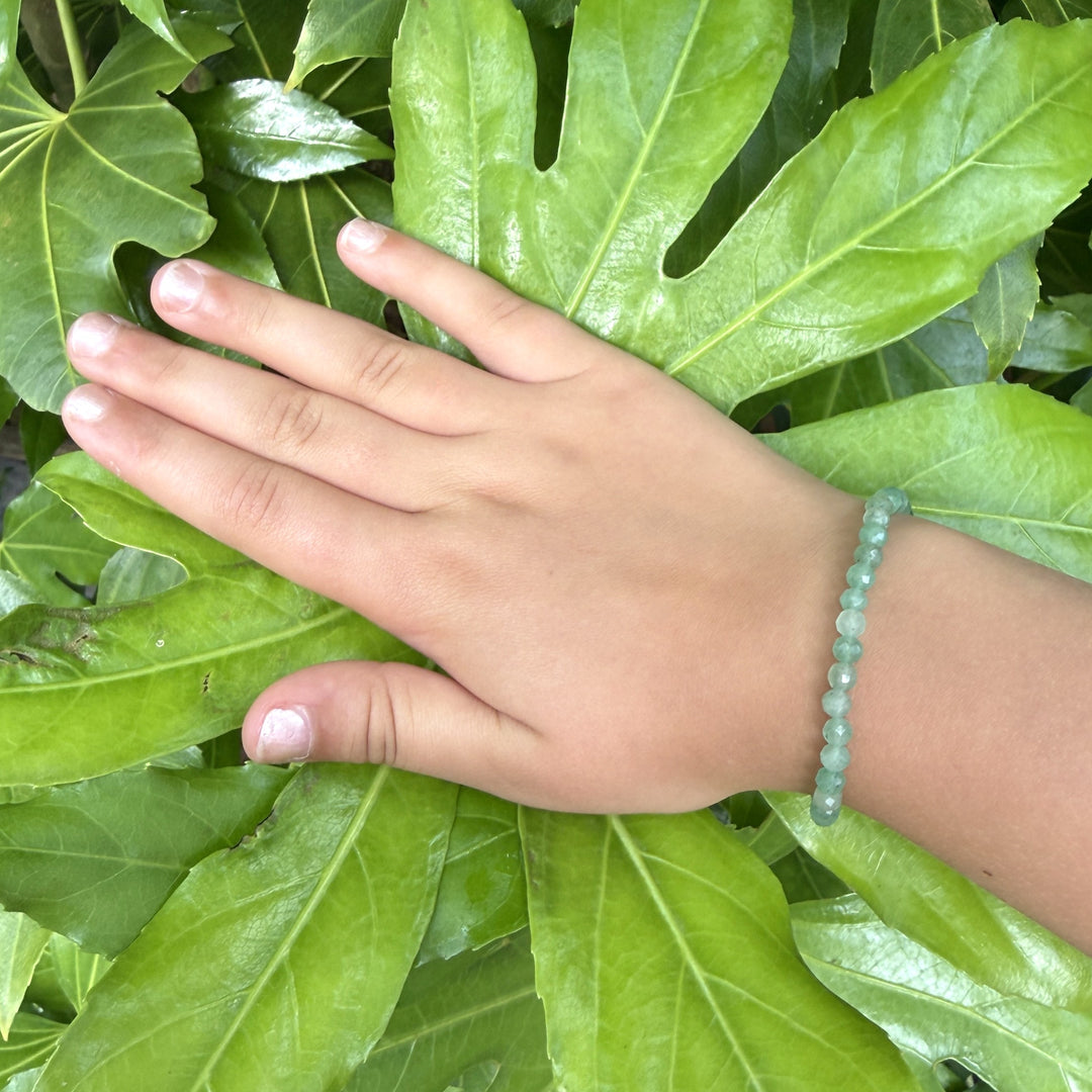 green aventurine children's gemstone bracelet