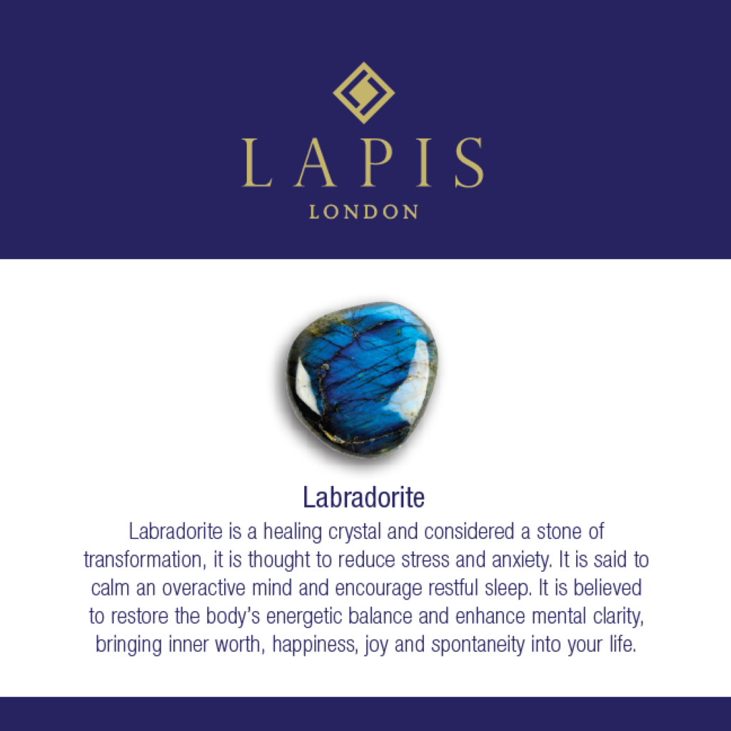 The Hexagon Labradorite Gemstone Necklace Lapis London