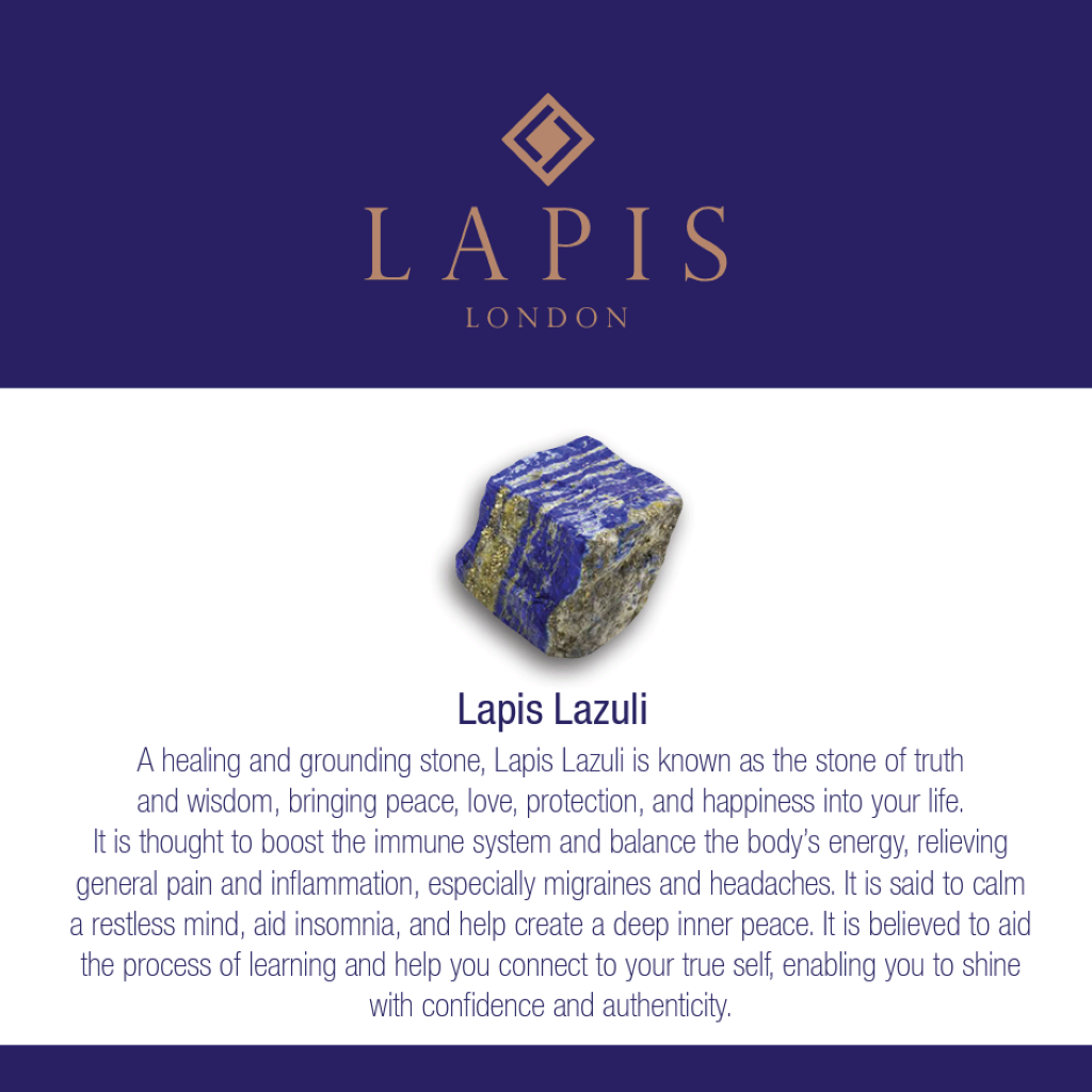 The Circle Lapis Lazuli Gemstone Hoop Earrings - 18ct Gold Plated