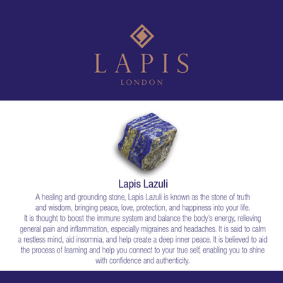 The Square Lapis Lazuli Gemstone Hoop Earrings - Sterling Silver