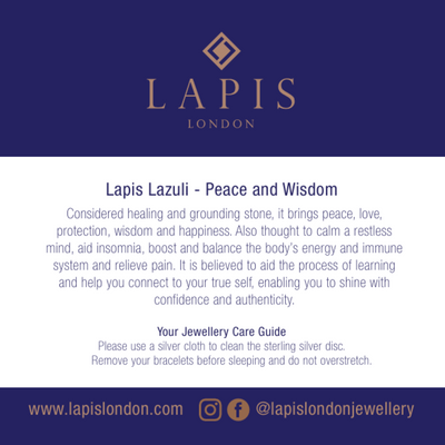 Lapis Lazuli "Daddy & Me" Gemstone Bracelet Set