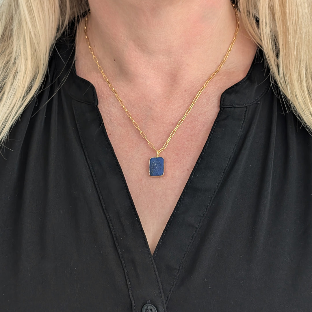 The Rectangle Lapis Lazuli Necklace