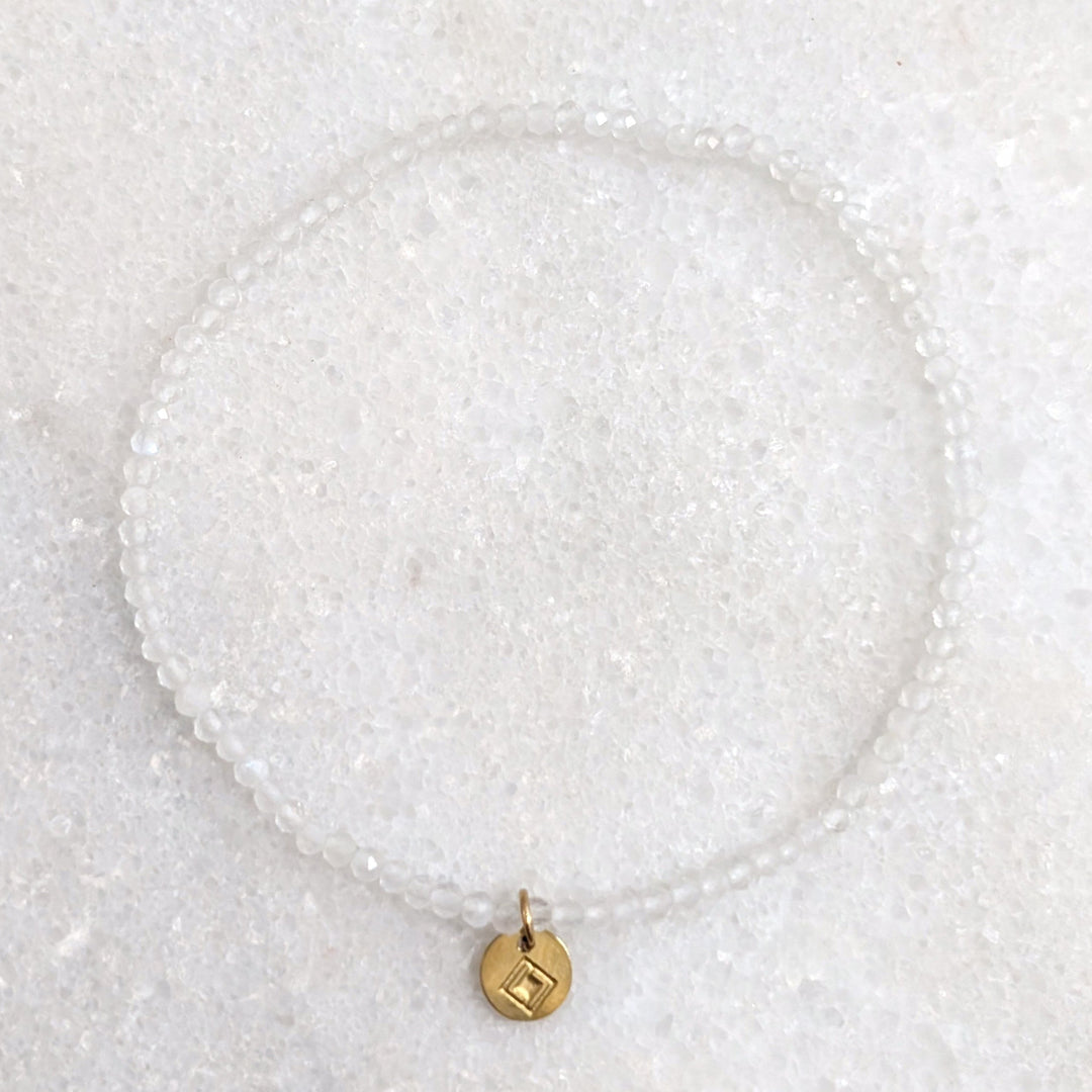 skinny moonstone gemstone bracelet