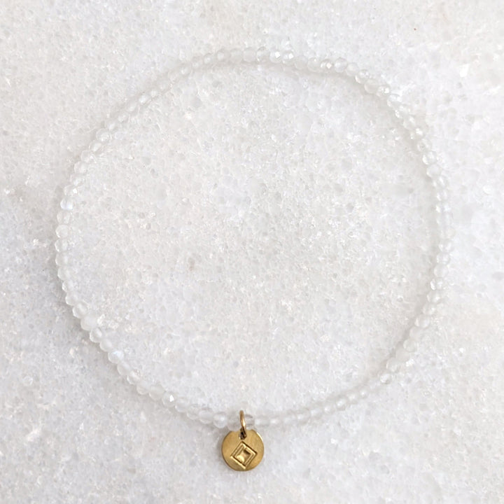 skinny moonstone gemstone bracelet