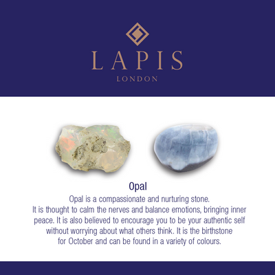 The Circle Blue Opal October Birthstone Earrings | Balance & Inner Peace