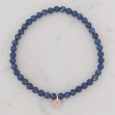 lapis lazuli gemstone bead bracelet