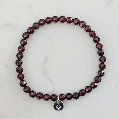 children's garnet gemstone bracelet