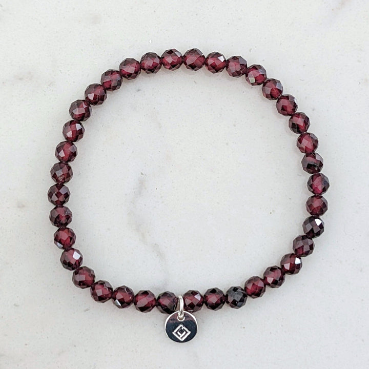 Garnet children's gemstone bracelet 