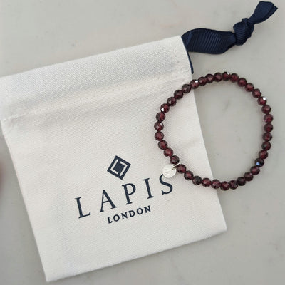children's garnet gemstone bracelet