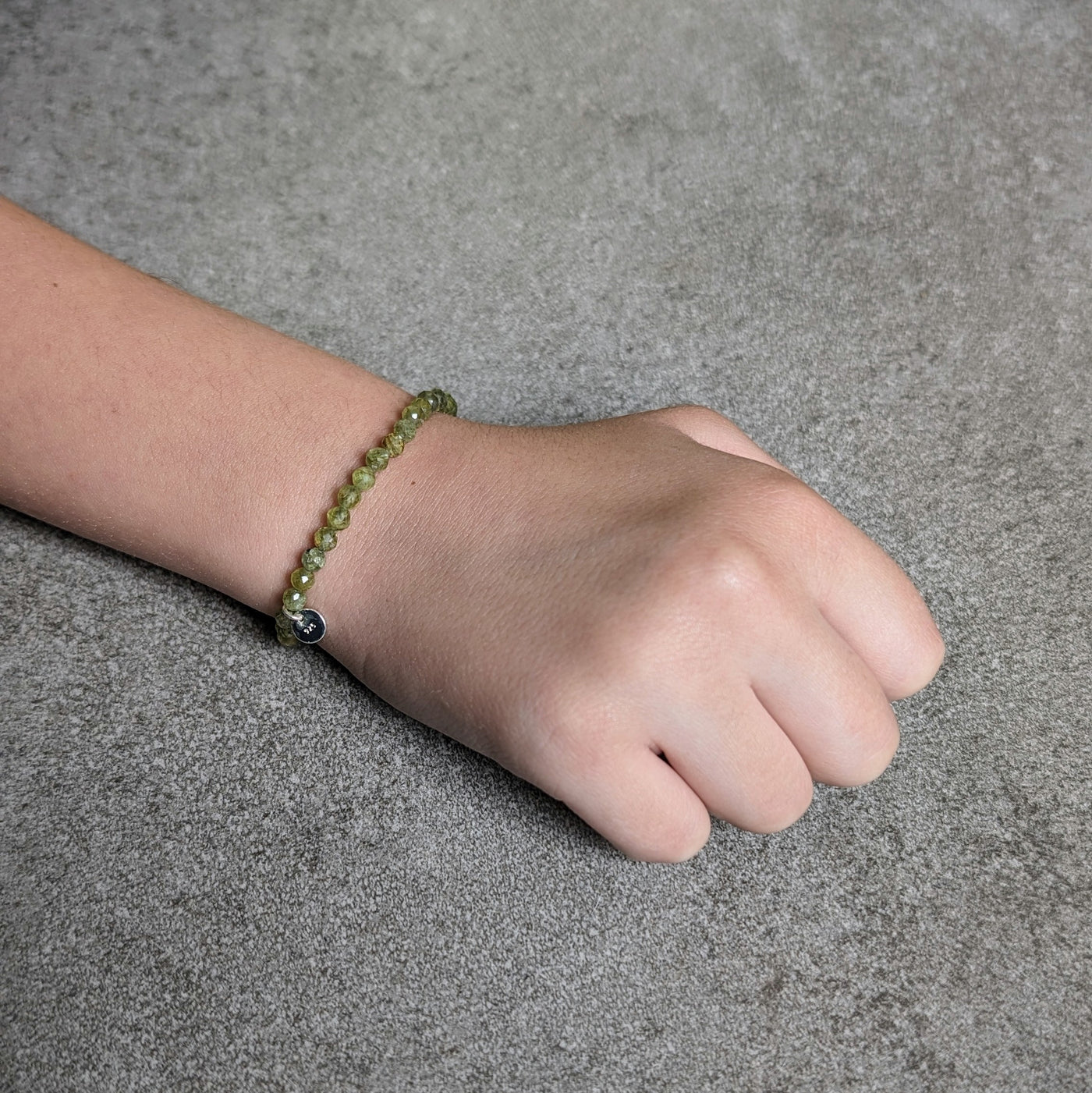 peridot children's gemstone bracelet