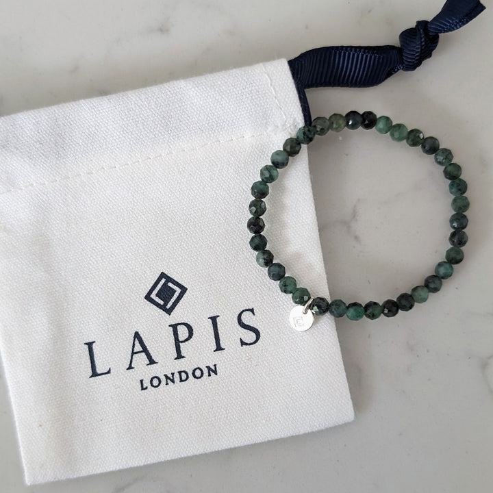 Emerald children's gemstone bracelet 