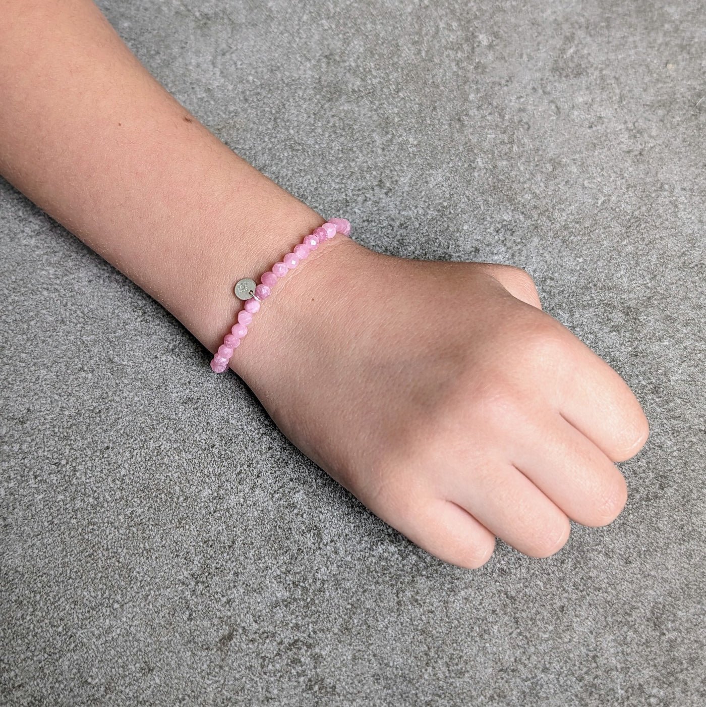 Pink Tourmaline Children's Gemstone Bracelet - 4mm