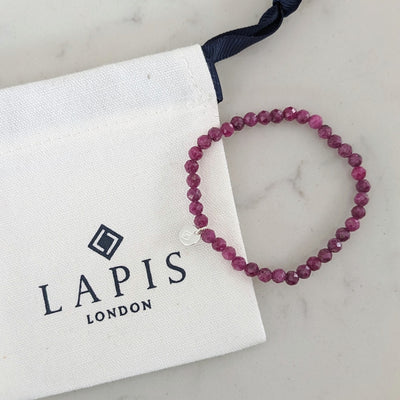 Ruby children's gemstone bracelet 