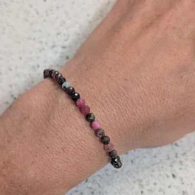 rhodonite gemstone bracelet