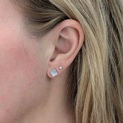 The Lucky Clover Mother of Pearl Stud Earrings