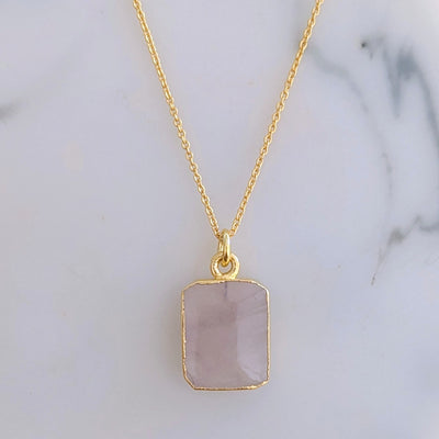 Rose quartz necklace 