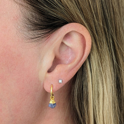 December tanzanite birthstone earrings