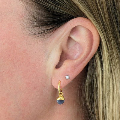 December tanzanite birthstone earrings
