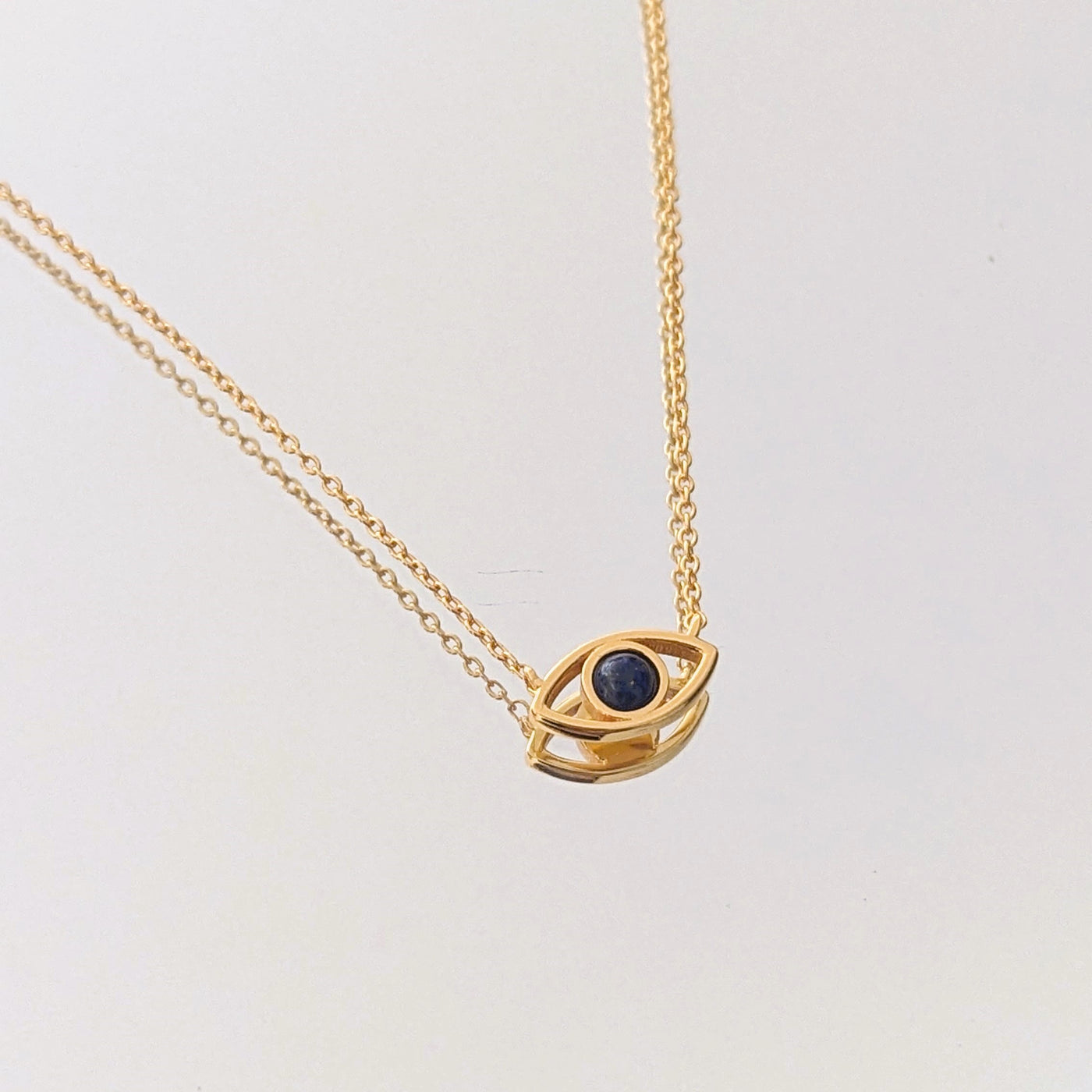 Evil Eye Necklace - Lapis Lazuli and Gold Vermeil