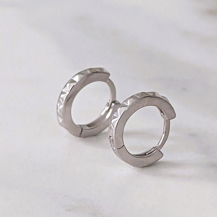Pyramid Hoop Earrings