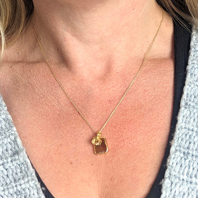 citrine pendant necklace