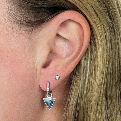 The Triangle Dendritic Agate Earrings