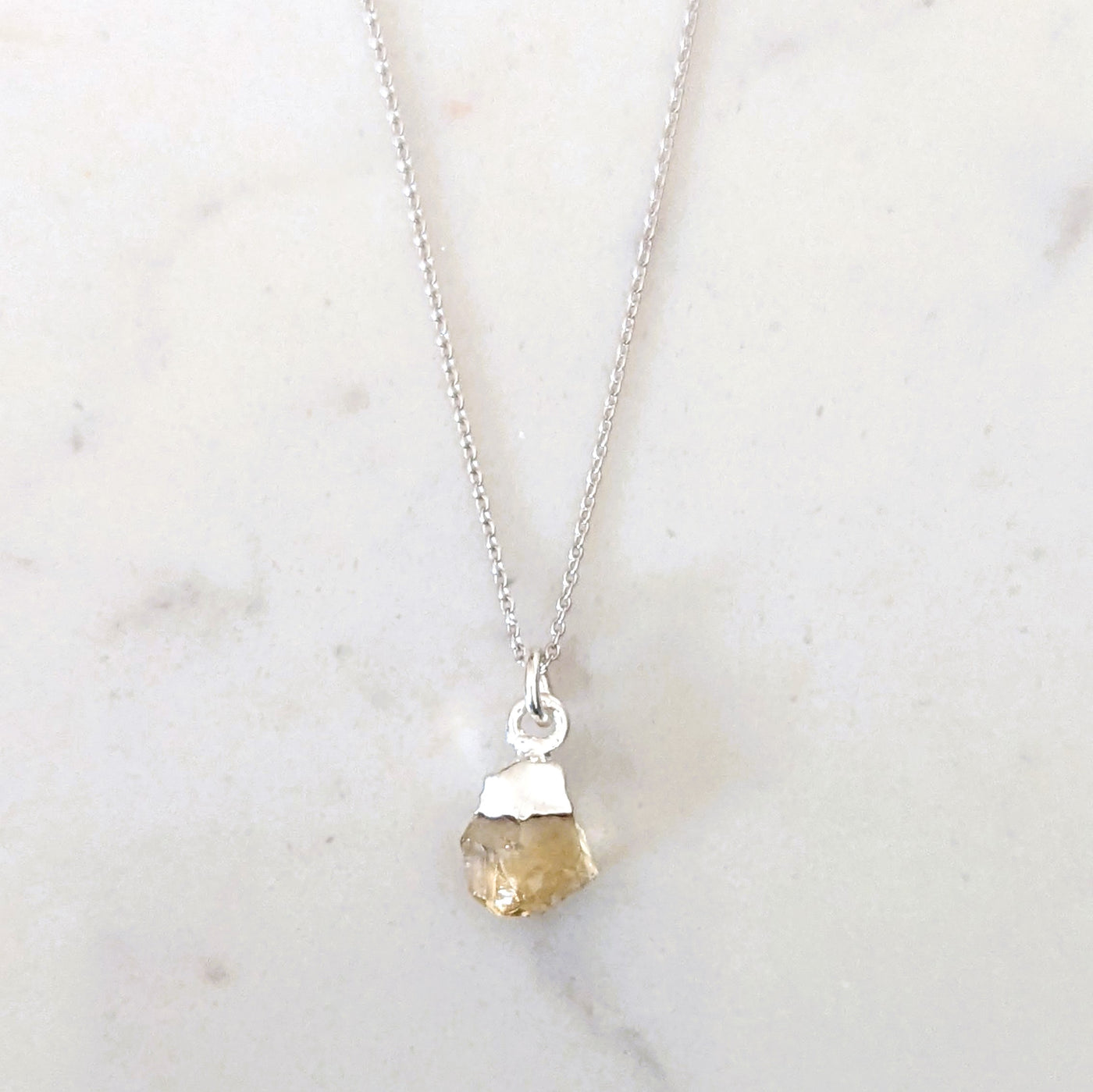 Citrine November Birthstone Necklace, Success & Happiness