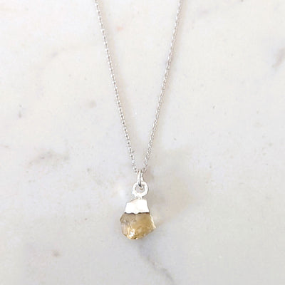 Citrine November Birthstone Necklace, Success & Happiness