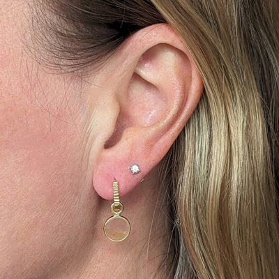 gold citrine November birthstone earrings
