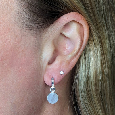 sterling silver moonstone June birthstone earrings
