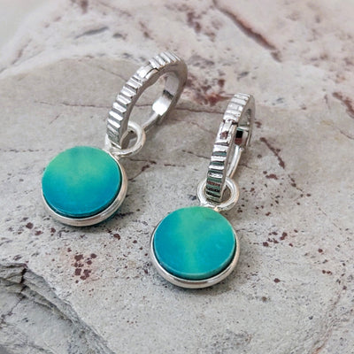 sterling silver turquoise December birthstone earrings