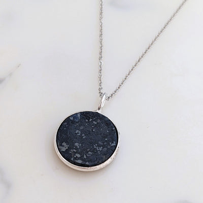 sterling silver sapphire September birthstone necklace