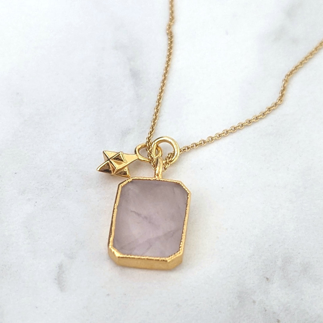 The Duo Rose Quartz Necklace