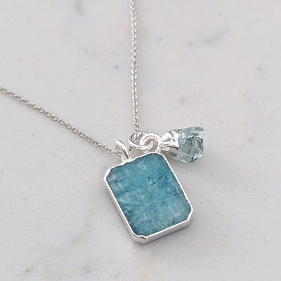 sterling silver amazonite pendant necklace