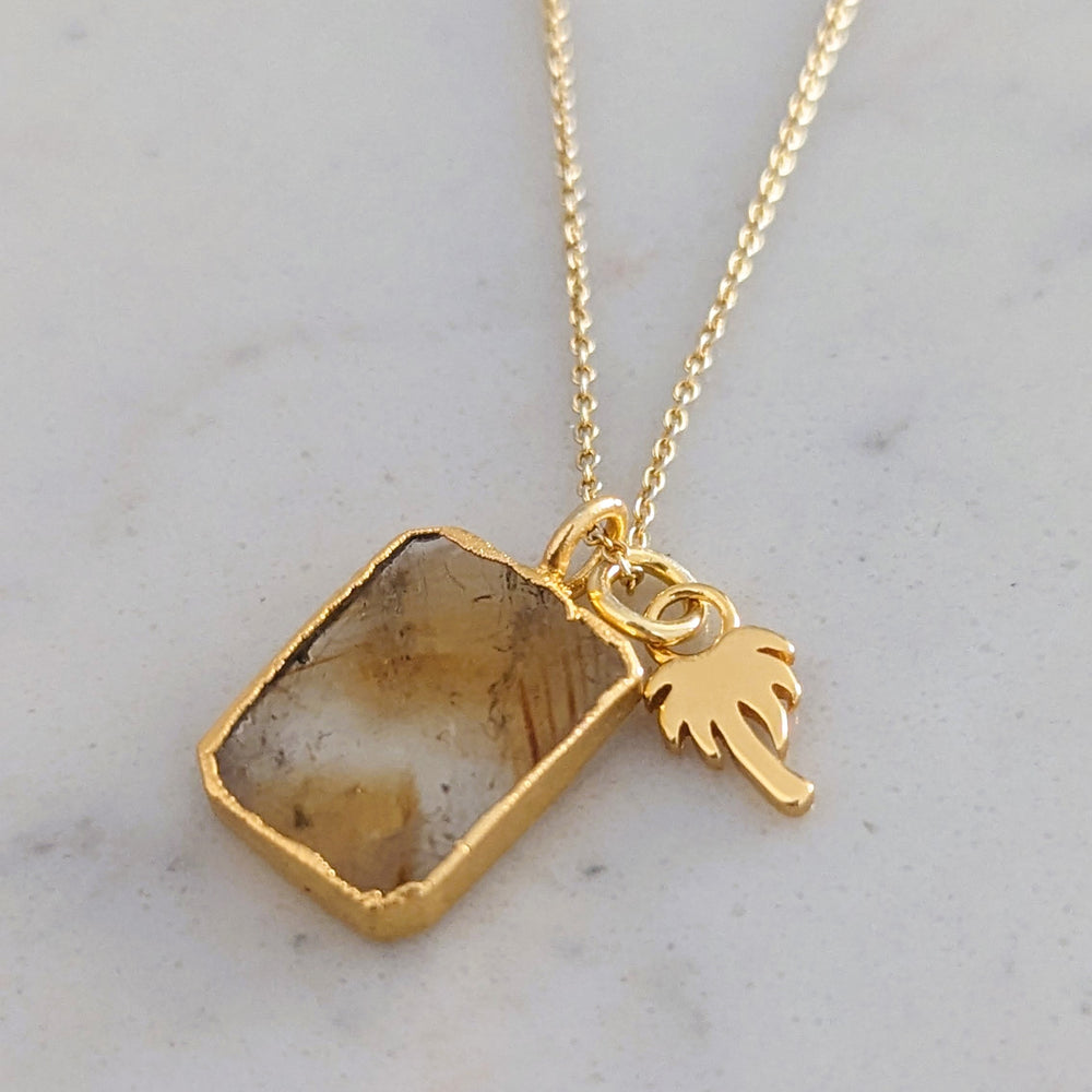 citrine pendant necklace