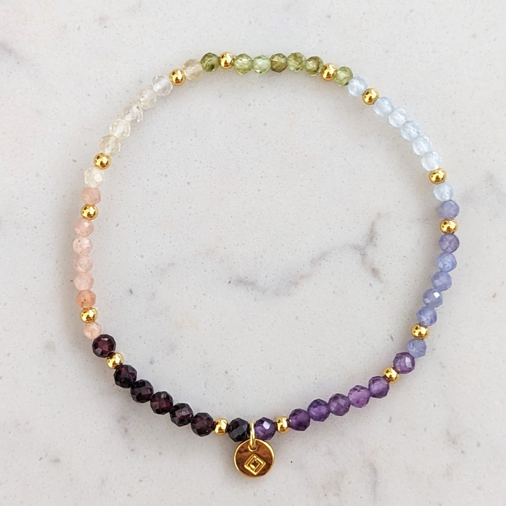 chakra energy balance gemstone bracelet